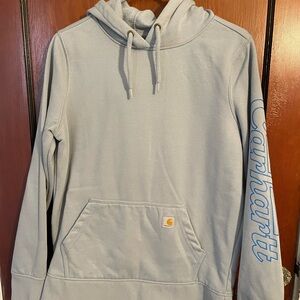 Carhartt women’s Light Blue Hooded Sweatshirt